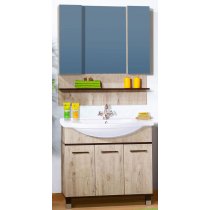 Комплект мебели для ванной Бриклаер Карибы 100 Дуб кантри/Венге