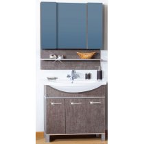 Комплект мебели для ванной Бриклаер Карибы 100 Сатин/Дуб антик