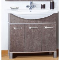 Тумба с раковиной для ванной Бриклаер Карибы 100 Сатин/Дуб антик Тумба с раковиной для ванной Бриклаер Карибы 100 Сатин/Дуб антик