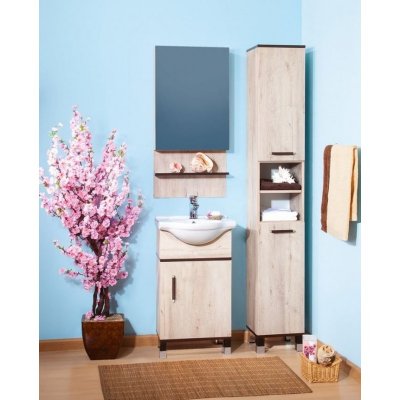 Комплект мебели для ванной Бриклаер Карибы 50 Дуб кантри/Венге-3