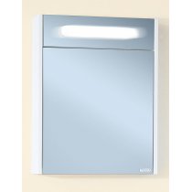 Зеркальный шкаф Бриклаер Палермо 55 белый глянец Зеркальный шкаф Бриклаер Палермо 55 белый глянец