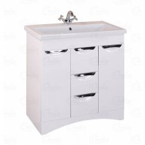 Тумба с раковиной для ванной Onika Лагуна-Квадро 80.13 с ящиками Тумба с раковиной для ванной Onika Лагуна-Квадро 80.13 с ящиками