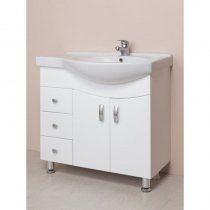 Тумба с раковиной для ванной Onika Эльбрус-Люкс 82.17 с бельевой корзиной Тумба с раковиной для ванной Onika Эльбрус-Люкс 82.17 с бельевой корзиной