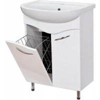 Тумба с раковиной для ванной Onika Лада 60.17 с бельевой корзиной