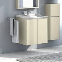 Тумба с раковиной для ванной Акватон Фабиа 65 М ваниль