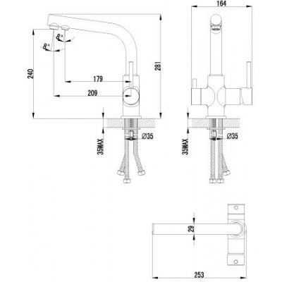 Смеситель LeMark COMFORT LM3061C для кухни с подключением к фильтру с питьевой водой-1