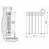 Радиатор водяной биметаллический Rifar Base 500 10 секций--small-2
