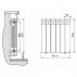 Радиатор водяной биметаллический Rifar Base 500 11 секций--small-2