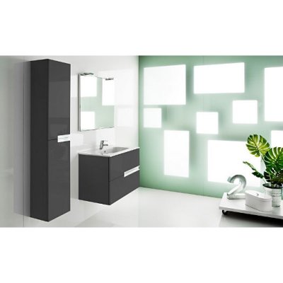 Комплект мебели для ванной Roca Victoria Nord Black Edition 80 черная-3