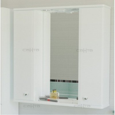 Шкаф-Зеркало для ванной СанТа Альтаир 80 с подсветкой