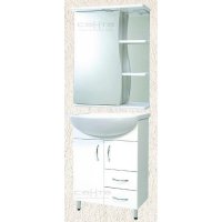 Комплект мебели для ванной СанТа Сити 60 c 2 ящиками с подсветкой