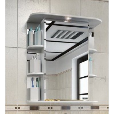 Шкаф-Зеркало для ванной СанТа Герда 55 с подсветкой