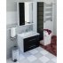 Комплект мебели для ванной Санта Омега 65 подвесной бордовый/ черный-small