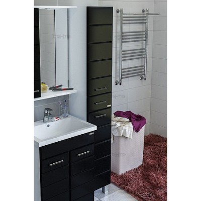 Шкаф-Пенал для ванной комнаты Санта Омега 30 напольный Б/Ч-1