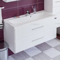 Тумба с раковиной для ванной Санта Омега 100 подвесная Тумба с раковиной для ванной Санта Омега 100 подвесная