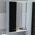 Зеркало-шкаф для ванной Санта Омега 60 Л/П бордовый/ черный--small-2