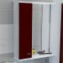 Зеркало-шкаф для ванной Санта Омега 60 Л/П бордовый/ черный-small