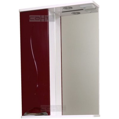 Шкаф-Зеркало для ванной СанТа Полис 60 с подсветкой-2