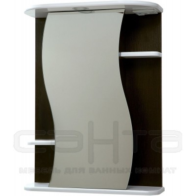 Шкаф-Зеркало для ванной СанТа Лира 60 с подсветкой-1