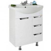 Тумба с раковиной для ванной Vod-ok Лира 65 с 3-мя ящиками Тумба с раковиной для ванной Vod-ok Лира 65 с 3-мя ящиками