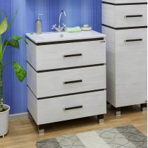 Тумба с раковиной Sanflor Торонто 60 венге, северное дерево светлое