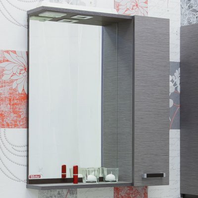 Зеркало-шкаф Sanflor Торонто 60 венге, орфео серый