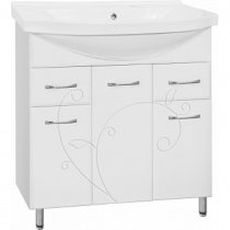 Тумба с раковиной Style Line Эко Фьюжн №26 80 белая