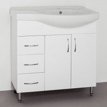 Тумба с раковиной Style Line Эко Стандарт №25 82 белая