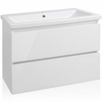 Тумба с раковиной Style Line Даймонд 80 Люкс Plus подвесная белая Тумба с раковиной Style Line Даймонд 80 Люкс Plus подвесная белая