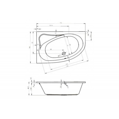 Акриловая ванна Riho Lyra 170-1
